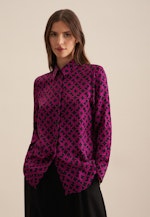 Satin Shirt Blouse in Purple |  Seidensticker Onlineshop