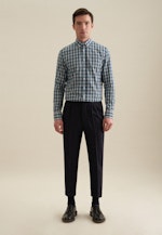 Slim Flannel shirt Check in Turquoise |  Seidensticker Onlineshop