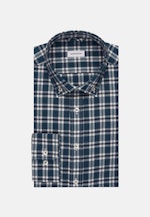 Flannel shirt in Slim with Button-Down-Collar in Turquoise |  Seidensticker Onlineshop