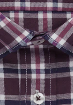 Slim Flanellhemd Karo in Lila |  Seidensticker Onlineshop