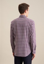 Flannel shirt in Slim with Button-Down-Collar in Purple |  Seidensticker Onlineshop