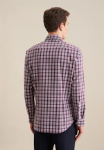 Slim Flanellhemd Karo in Lila |  Seidensticker Onlineshop