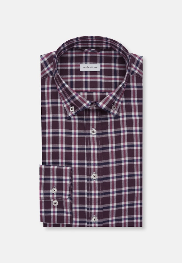 Slim Flannel shirt Check in Purple |  Seidensticker Onlineshop