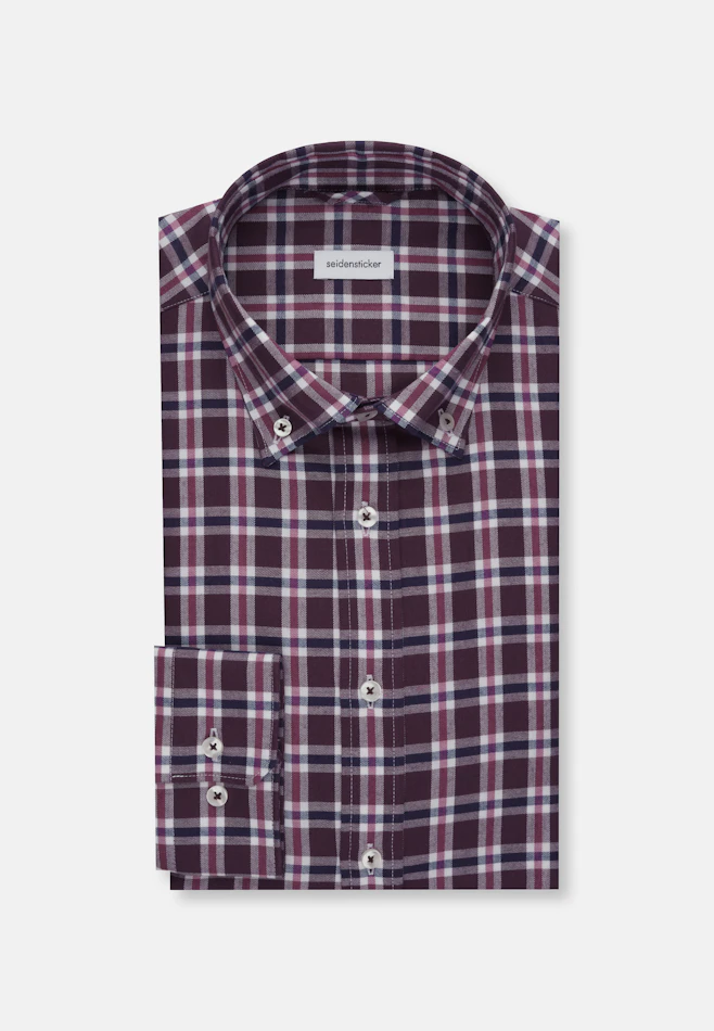 Slim Chemise en flanelle carreaux dans Lilas | Boutique en ligne Seidensticker