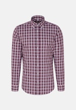 Flannel shirt in Slim with Button-Down-Collar in Purple |  Seidensticker Onlineshop