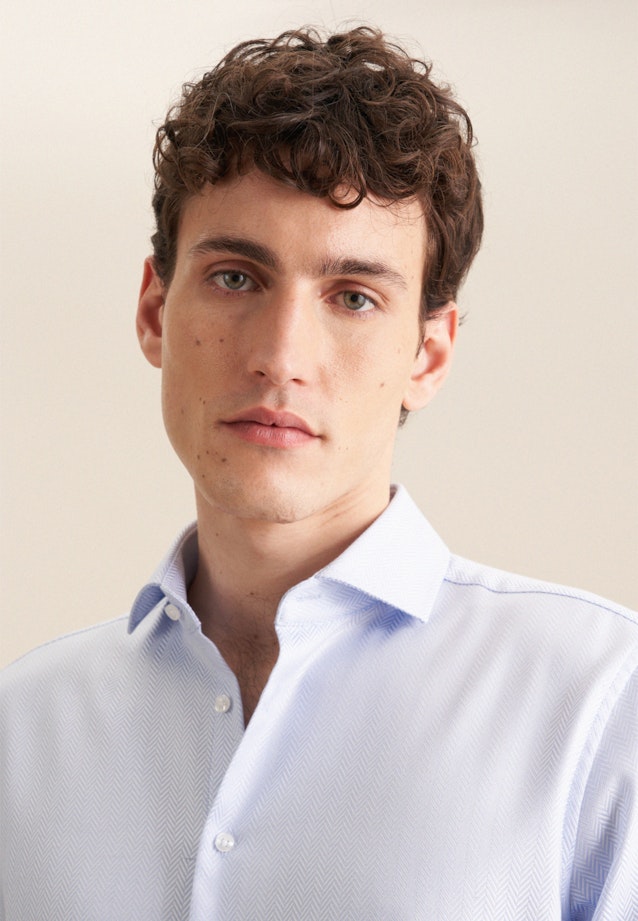 Regular Business Hemd Streifen in Hellblau |  Seidensticker Onlineshop