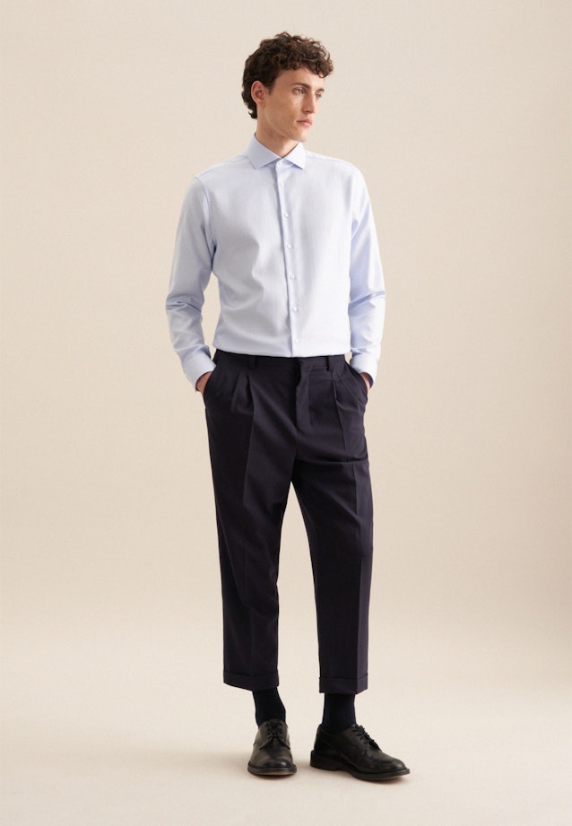 Regular Business Hemd Streifen in Hellblau |  Seidensticker Onlineshop