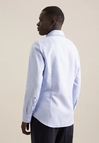 Shaped Business shirt Structure in Light Blue |  Seidensticker Onlineshop