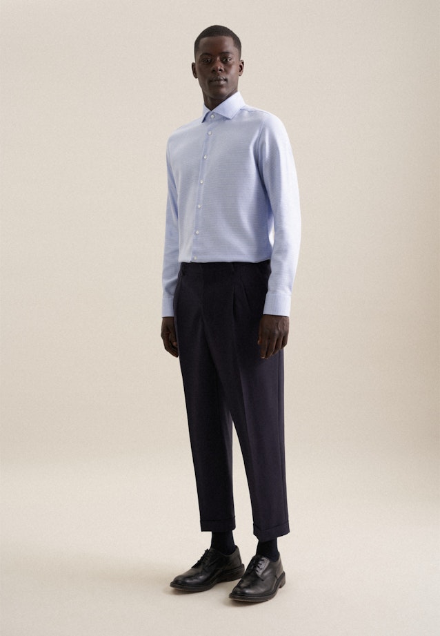 Shaped Business shirt Structure in Light Blue |  Seidensticker Onlineshop