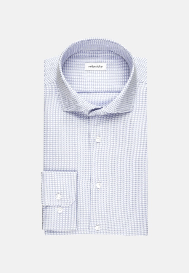 Chemise Business Shaped Structuré Col Kent in Bleu Clair |  Seidensticker Onlineshop