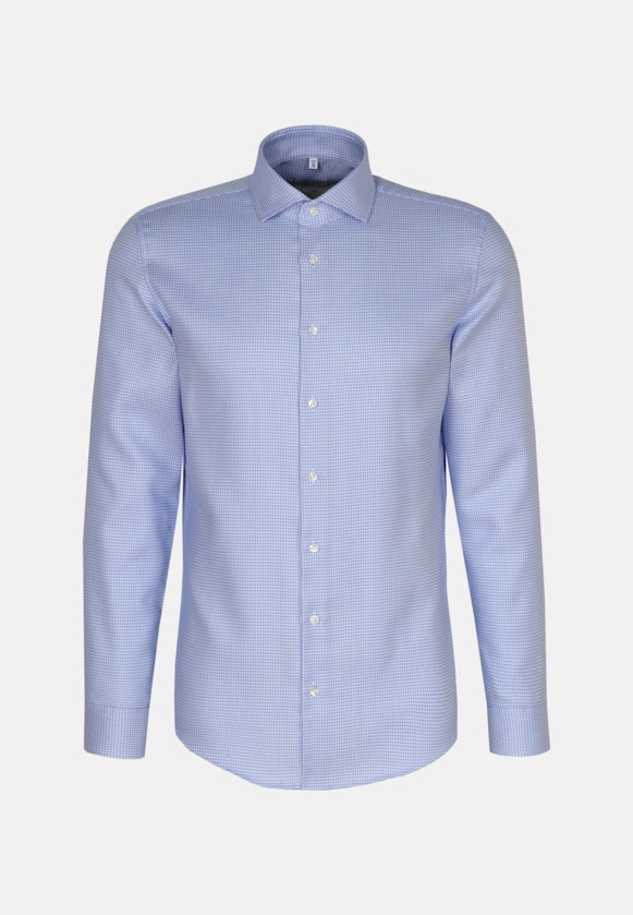 Chemise Business Shaped Structuré Col Kent in Bleu Clair |  Seidensticker Onlineshop