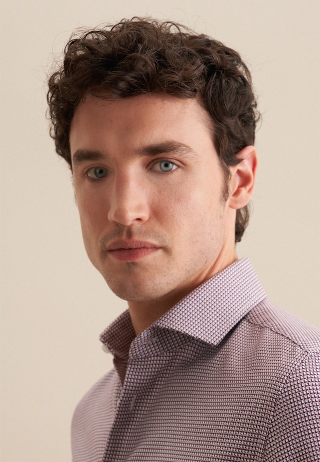 Shaped Business shirt Structure in Purple |  Seidensticker Onlineshop