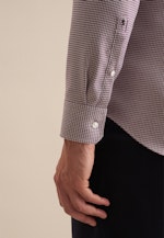 Shaped Business Hemd Struktur in Lila |  Seidensticker Onlineshop