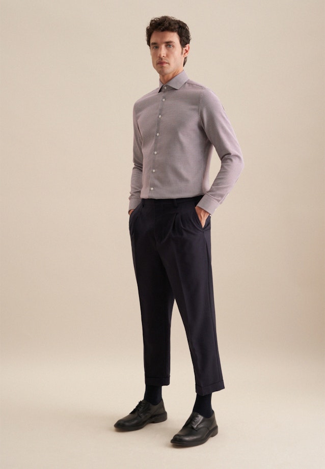 Shaped Business shirt Structure in Purple |  Seidensticker Onlineshop