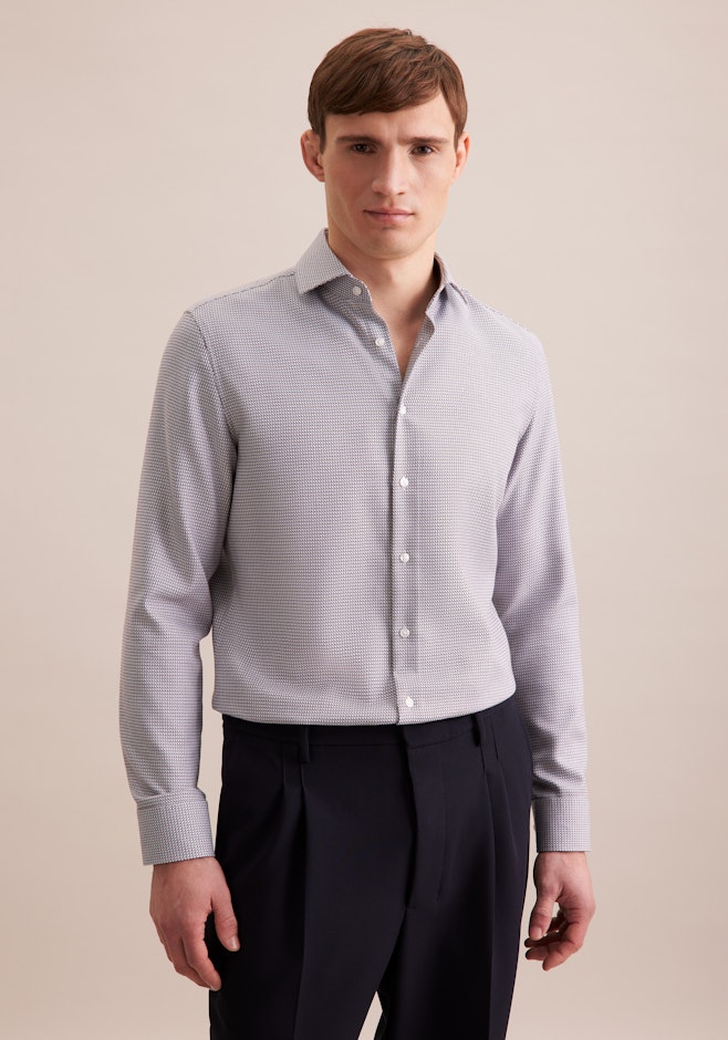 Shaped Business Hemd Struktur in Braun | Seidensticker Onlineshop