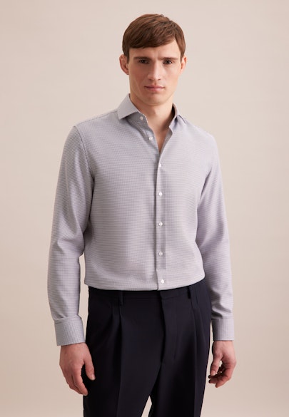 Shaped Business Hemd Struktur in Braun |  Seidensticker Onlineshop