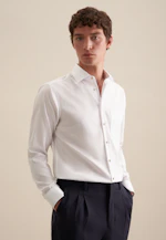 Regular Chemise d'affaires Uni in Blanc |  Seidensticker Onlineshop