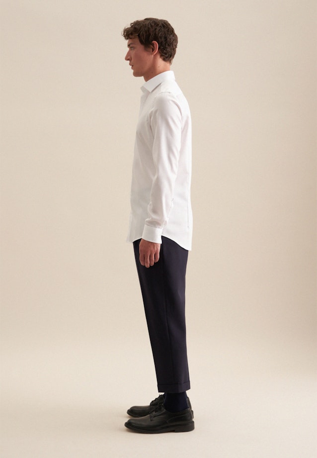 Chemise Business Regular Twill (sergé) Col Kent in Blanc |  Seidensticker Onlineshop