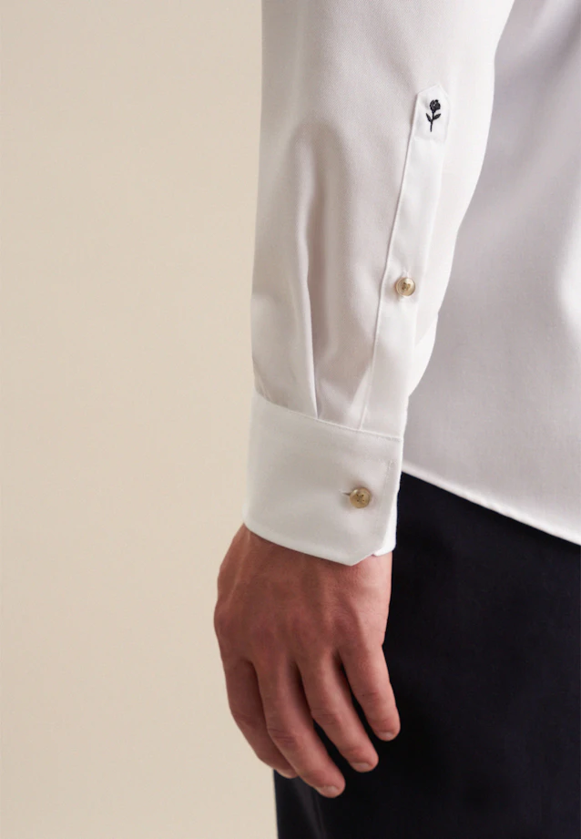 Regular Chemise d'affaires Uni in Blanc |  Seidensticker Onlineshop