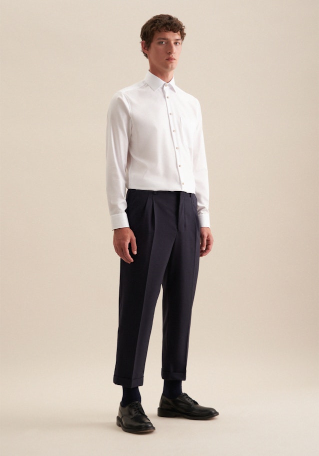 Regular Chemise Business Uni in Blanc | Seidensticker Onlineshop