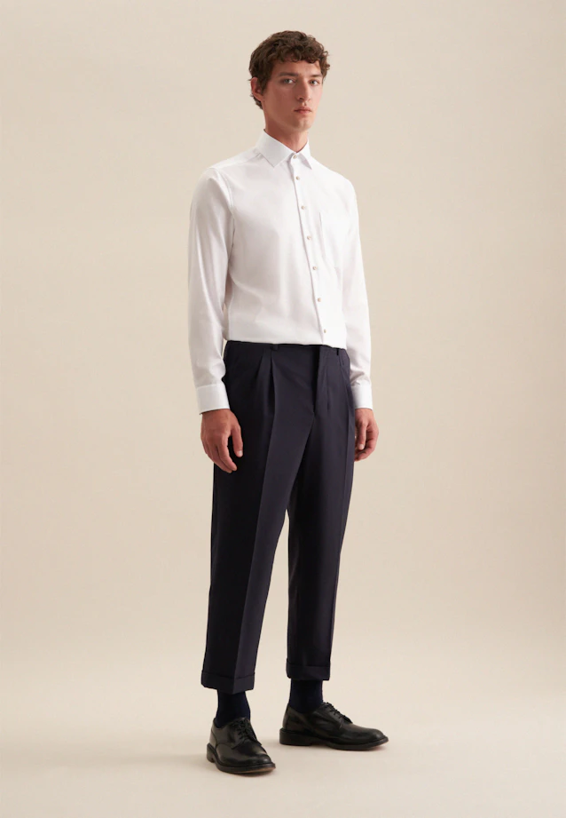 Regular Chemise d'affaires Uni in Blanc |  Seidensticker Onlineshop