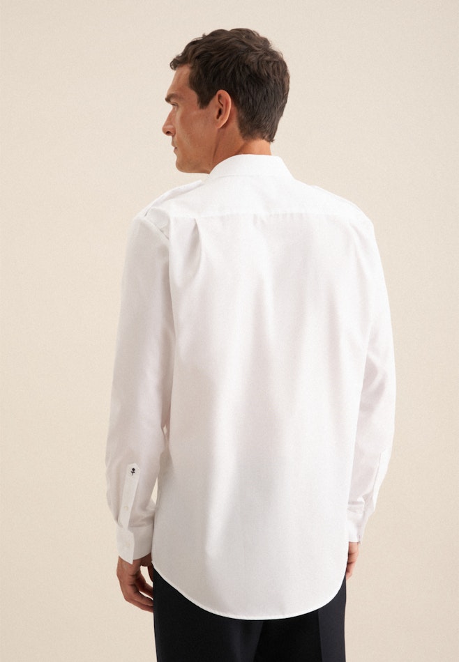 Regular Chemise de pilote Uni dans Blanc | Boutique en ligne Seidensticker
