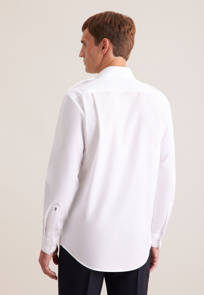 Regular Pilot shirt Uni in White | Seidensticker online shop