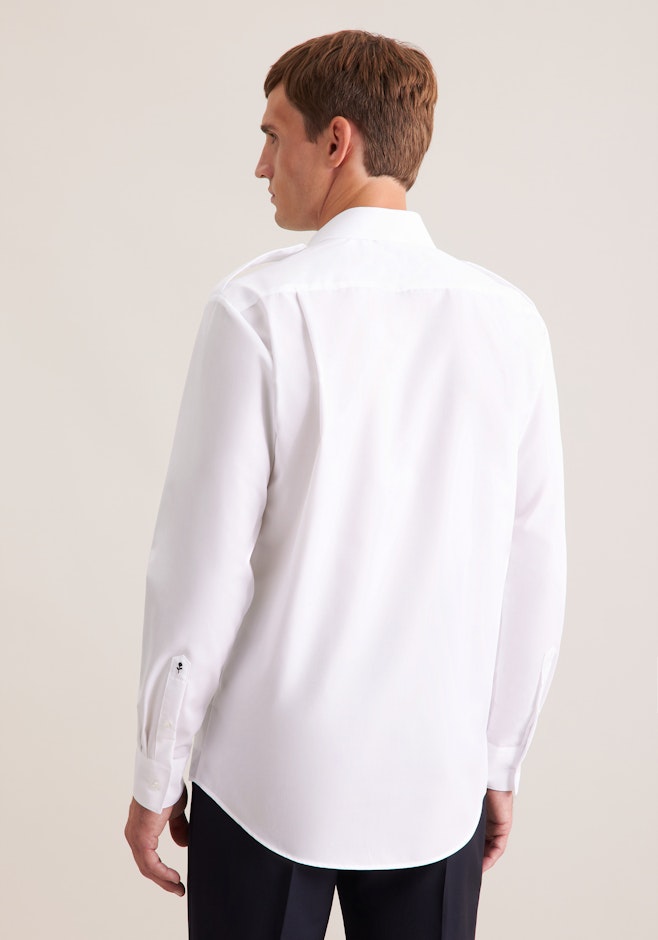 Regular Chemise de pilote Uni dans Blanc | Boutique en ligne Seidensticker