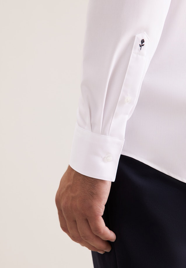 Regular Chemise de pilote Uni in Blanc |  Seidensticker Onlineshop