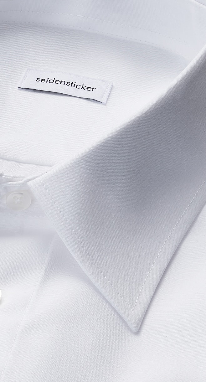 Regular Pilotenhemd Uni in Weiß | Seidensticker Onlineshop