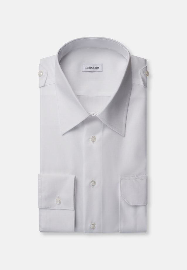 Regular Chemise de pilote Uni in Blanc |  Seidensticker Onlineshop