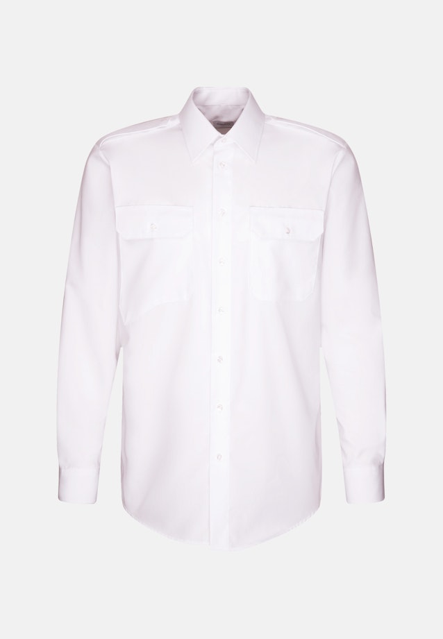 Regular Chemise de pilote Uni in Blanc |  Seidensticker Onlineshop