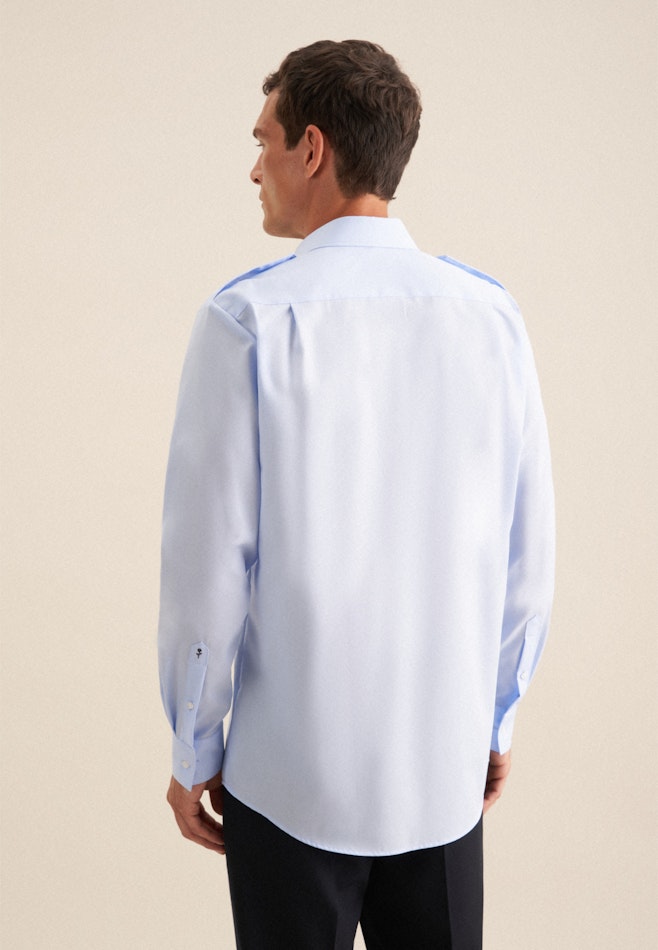 Regular Chemise de pilote Uni dans Bleu Clair | Boutique en ligne Seidensticker