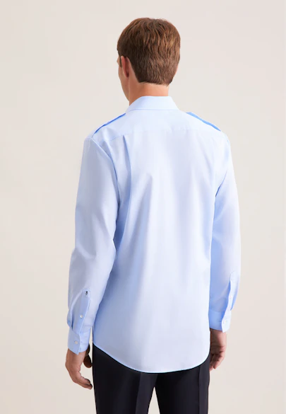Regular Pilotenhemd Uni in Hellblau |  Seidensticker Onlineshop