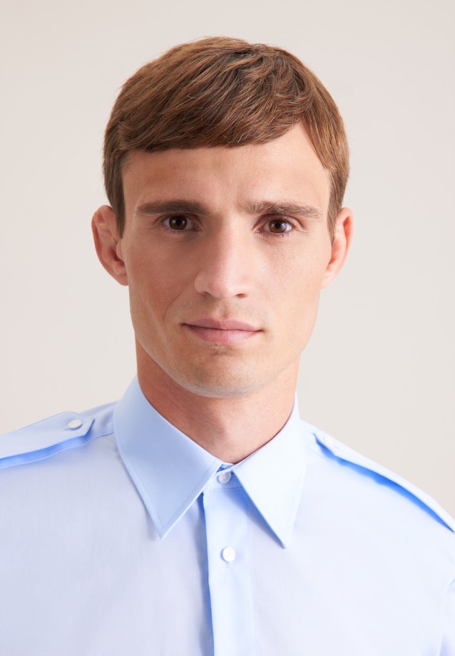 Regular Chemise de pilote Uni in Bleu Clair |  Seidensticker Onlineshop