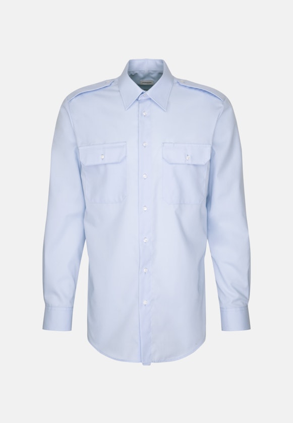 Regular Chemise de pilote Uni in Bleu Clair |  Seidensticker Onlineshop