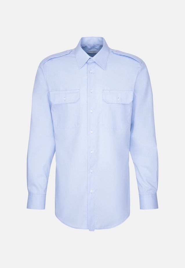 Regular Chemise de pilote Uni in Bleu Clair |  Seidensticker Onlineshop