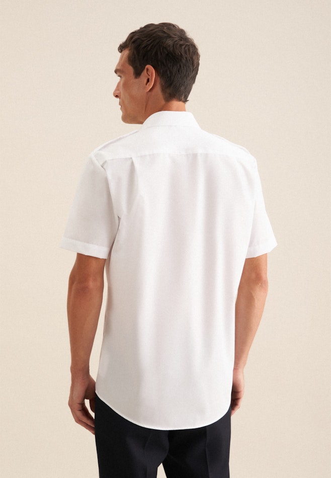 Regular Chemise de pilote Uni dans Blanc | Boutique en ligne Seidensticker