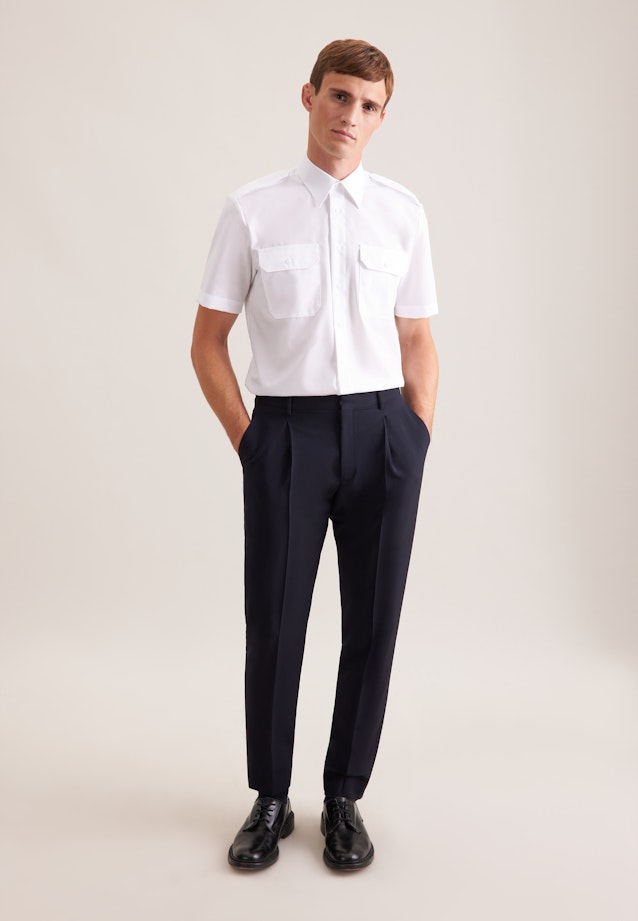 Regular Chemise de pilote Uni in Blanc |  Seidensticker Onlineshop