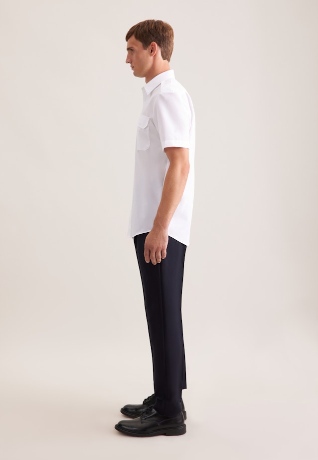 Regular Chemise de pilote Uni in Blanc |  Seidensticker Onlineshop