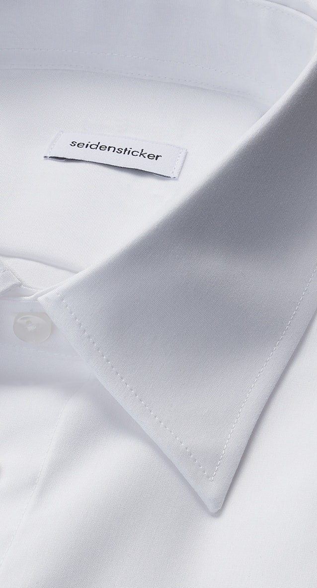 Regular Pilotenhemd Uni in Weiß |  Seidensticker Onlineshop