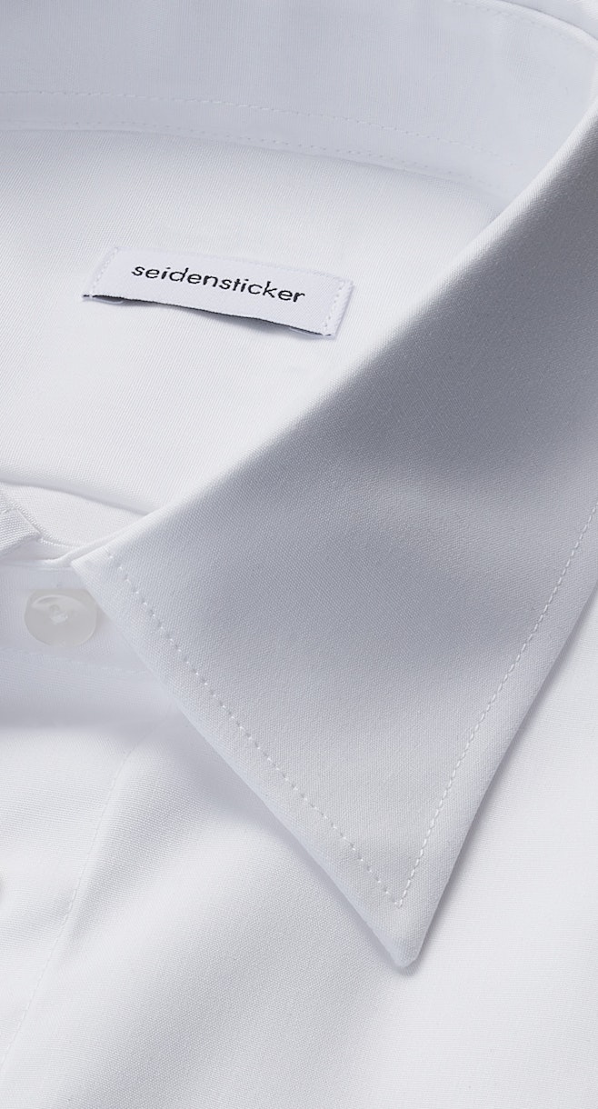 Regular Pilotenhemd Uni in Weiß | Seidensticker Onlineshop