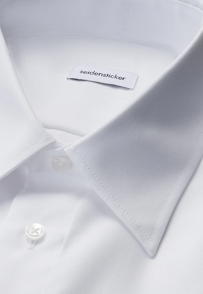 Regular Pilotenhemd Uni in Weiß | Seidensticker Onlineshop