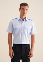 Regular Pilotenhemd Uni in Hellblau |  Seidensticker Onlineshop