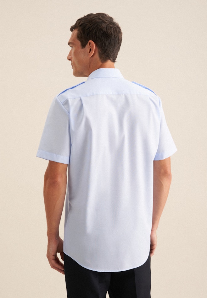 Regular Chemise de pilote Uni dans Bleu Clair | Boutique en ligne Seidensticker