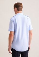 Regular Chemise de pilote Uni in Bleu Clair |  Seidensticker Onlineshop