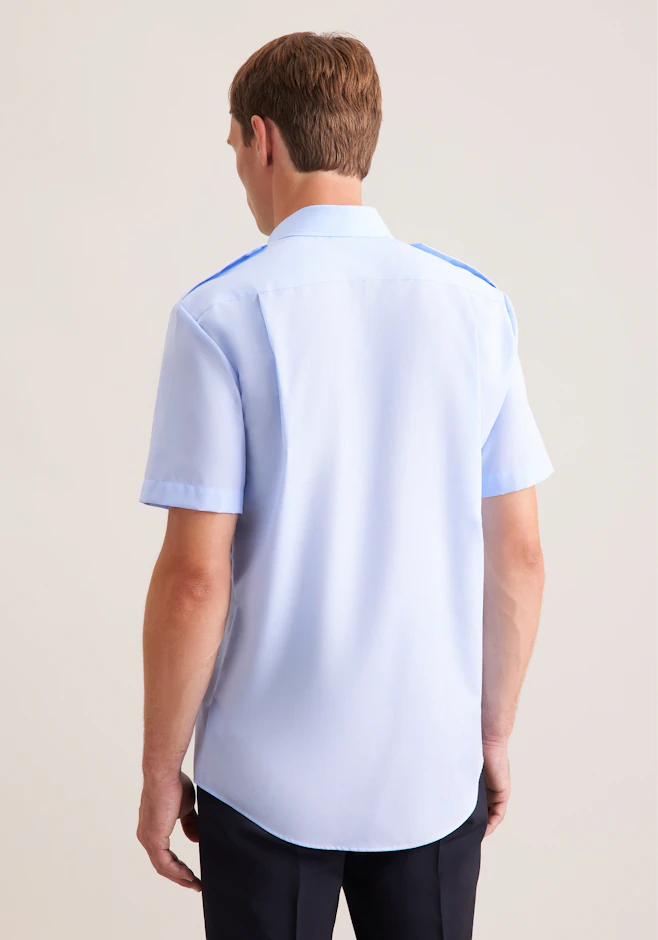 Regular Chemise de pilote Uni dans Bleu Clair | Boutique en ligne Seidensticker
