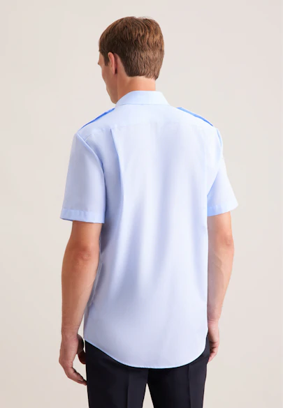 Regular Pilotenhemd Uni in Hellblau |  Seidensticker Onlineshop