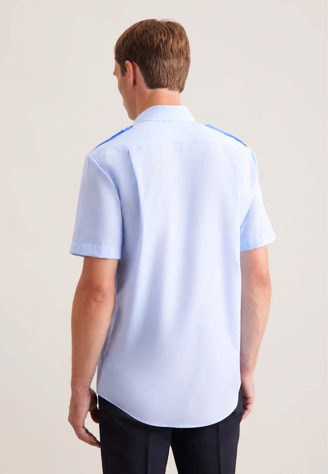 Regular Chemise de pilote Uni dans Bleu Clair | Boutique en ligne Seidensticker