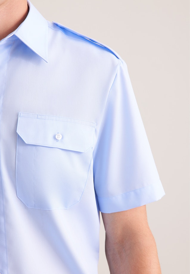 Regular Chemise de pilote Uni in Bleu Clair |  Seidensticker Onlineshop